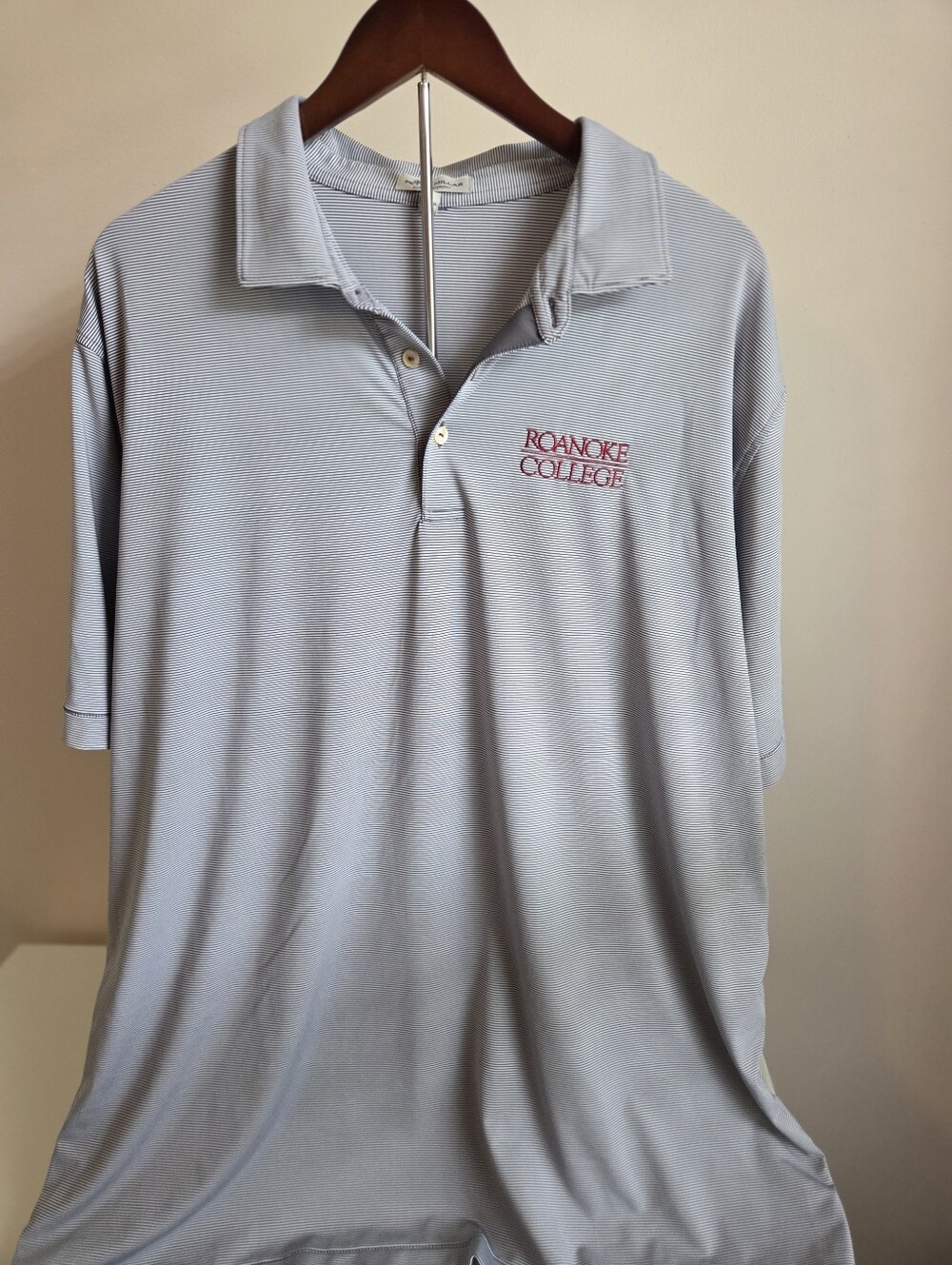 Peter Millar Light Blue Roanoke College Polo